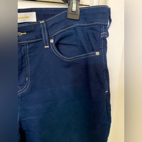 Old Navy-Women’s SIZE 14/LONG Midrise Skinny Dark Wash Jeans - Picture 4 of 6